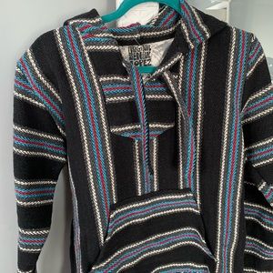 Red black and blue Baja hoodie